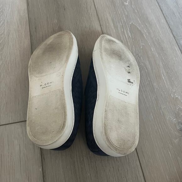 M. Gemi 'The Cherchio' Sneaker Women's 39 / US 8.5 Navy Blue Woven Slip On Shoe - Picture 9 of 10